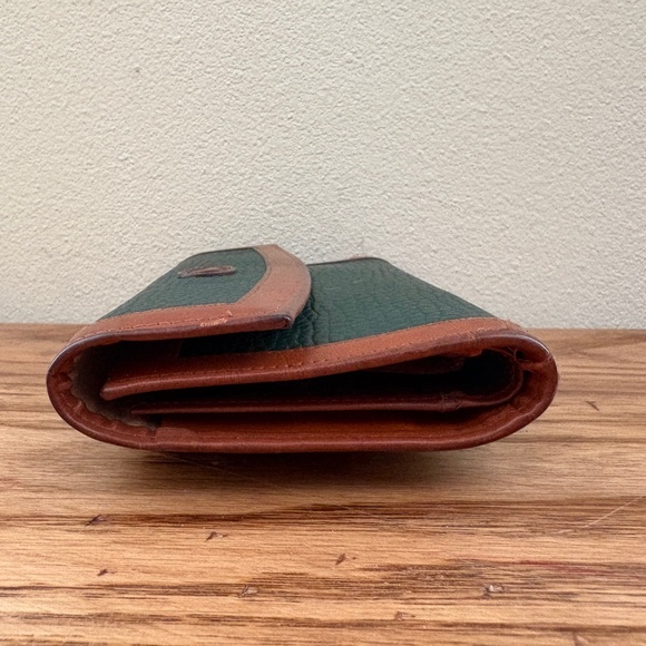 Dooney & Bourke Wallet Organizer Checkbook Holder Trifold Green AWL Vintage Y2K - Picture 4 of 16